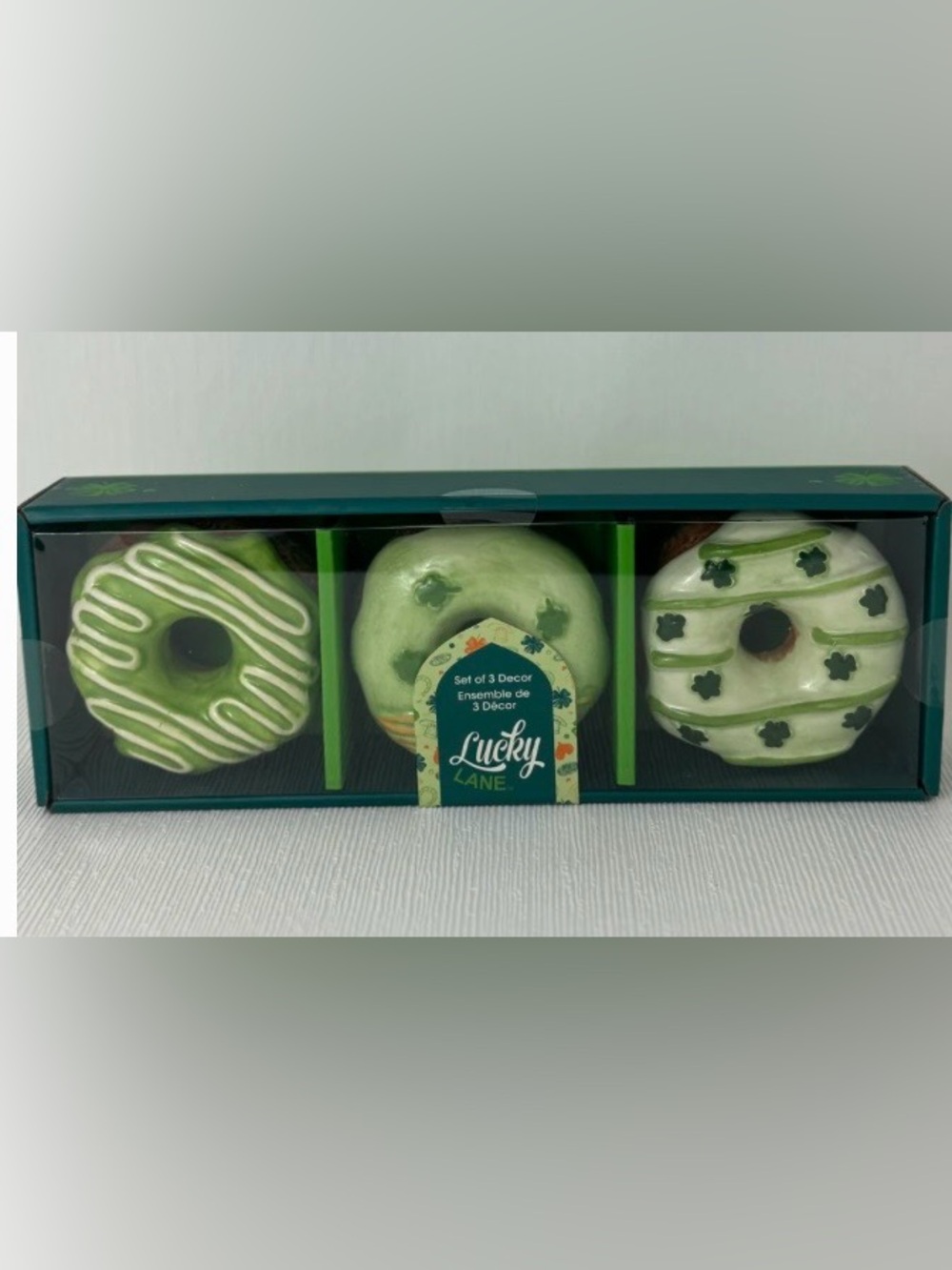 Lucky Lane St. Patrick's Day ceramic Donuts‎